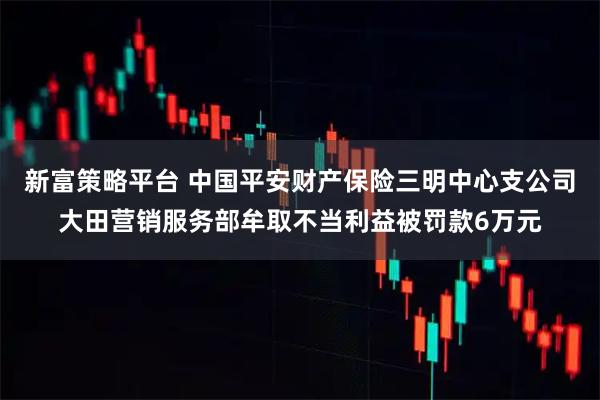 新富策略平台 中国平安财产保险三明中心支公司大田营销服务部牟取不当利益被罚款6万元