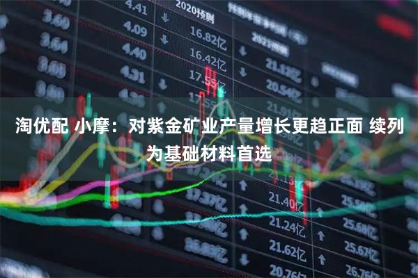 淘优配 小摩：对紫金矿业产量增长更趋正面 续列为基础材料首选